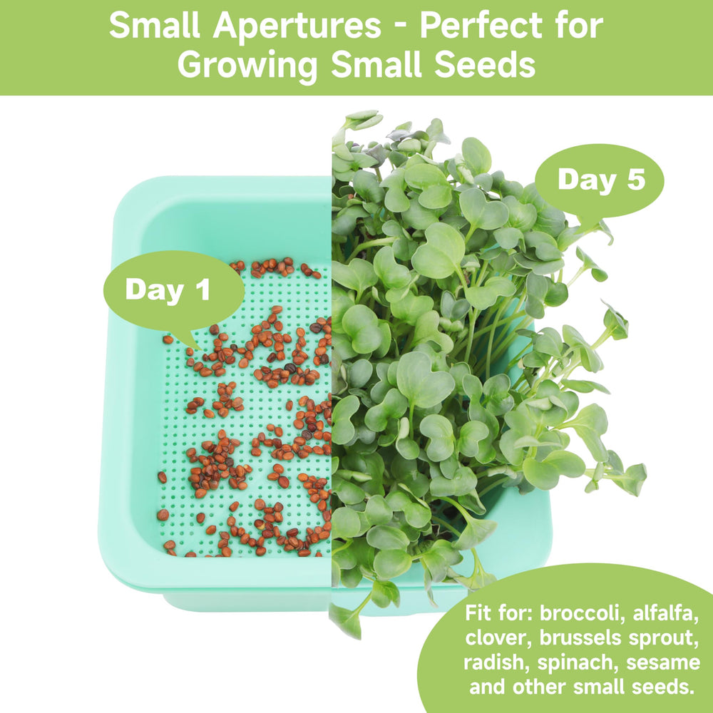 LUVCOSY stackable trays arranged to show multiple rotation growing benefits
