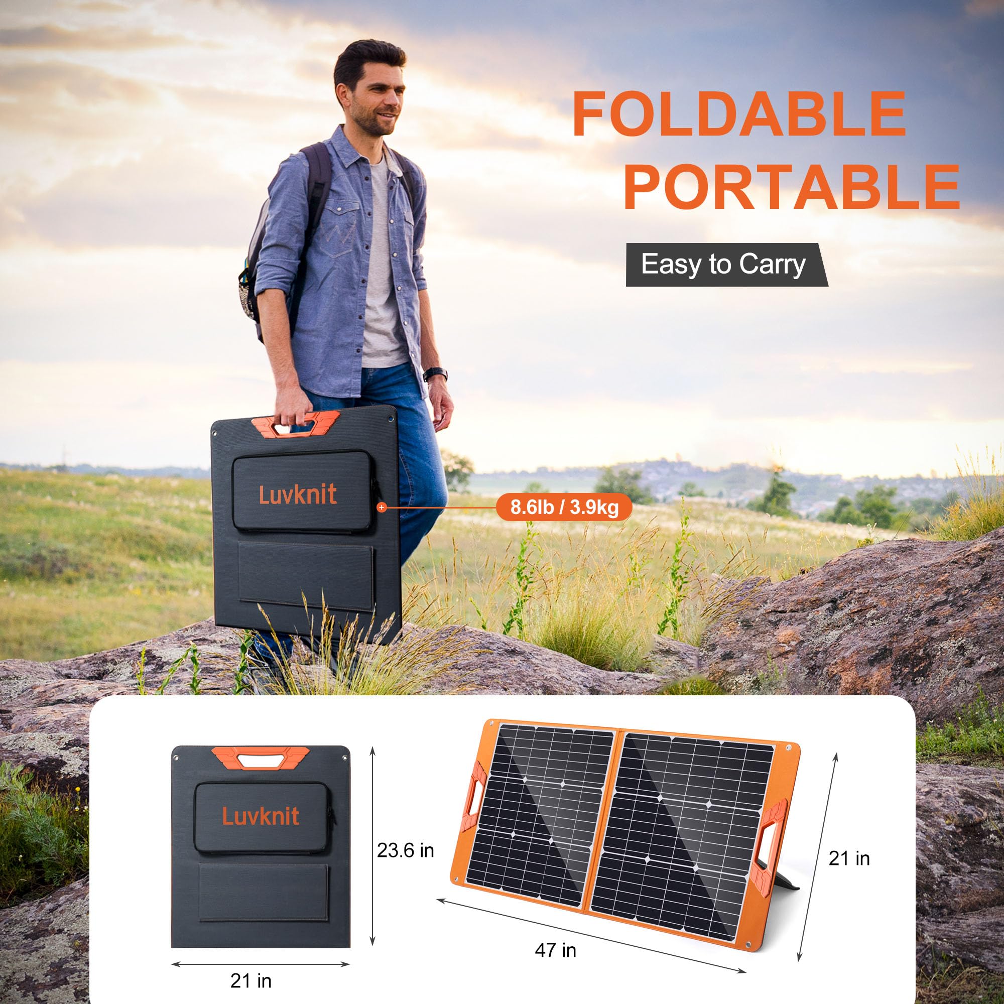 Luvknit charging a smartphone at campsite for reliable device power