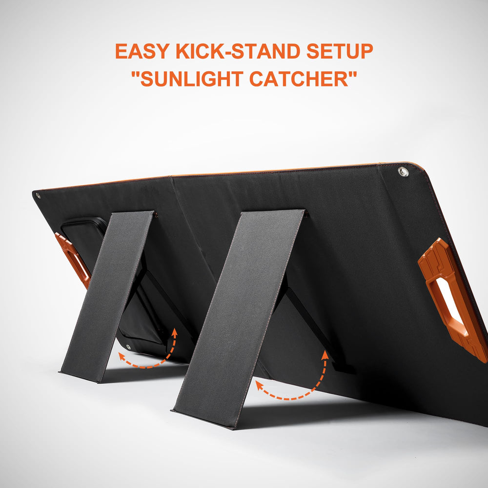 Luvknit panel beside backpack showing lightweight, travel-friendly scale