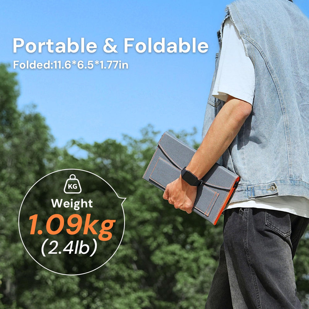 Luvknit unfolded solar surface capturing sunlight for fast outdoor charging