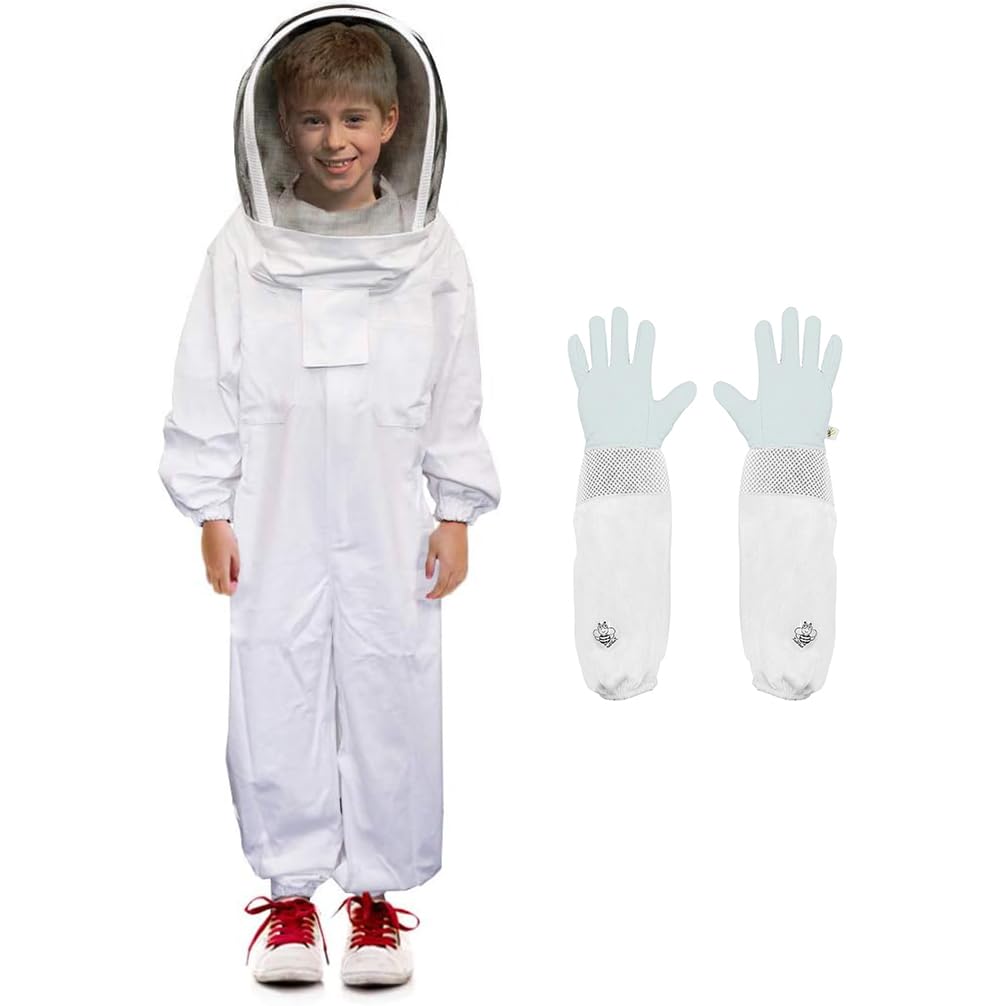 Luwint front view showing full beekeeping suit and fit for protection