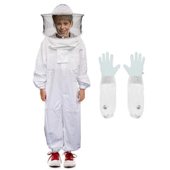 Luwint front view of full kids beekeeping suit showing complete coverage