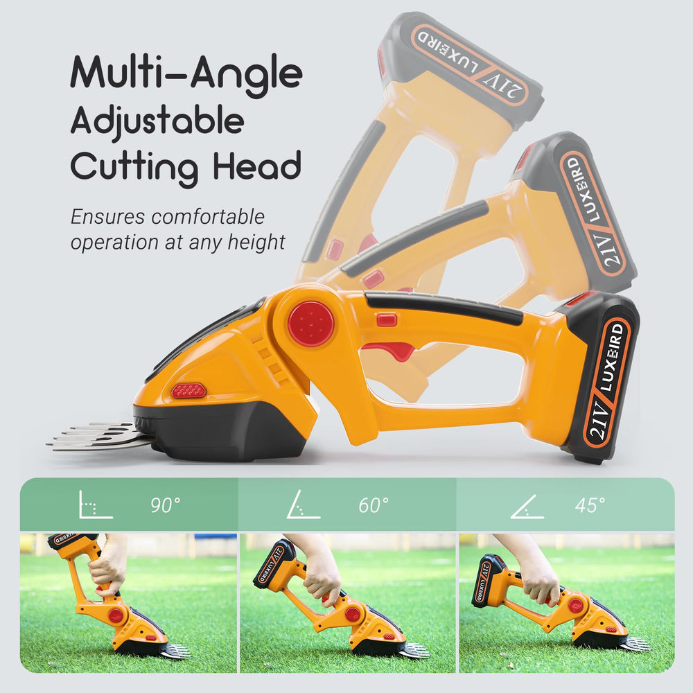Luxbird 90-degree head adjustment demo, illustrates flexible cutting angles for comfort