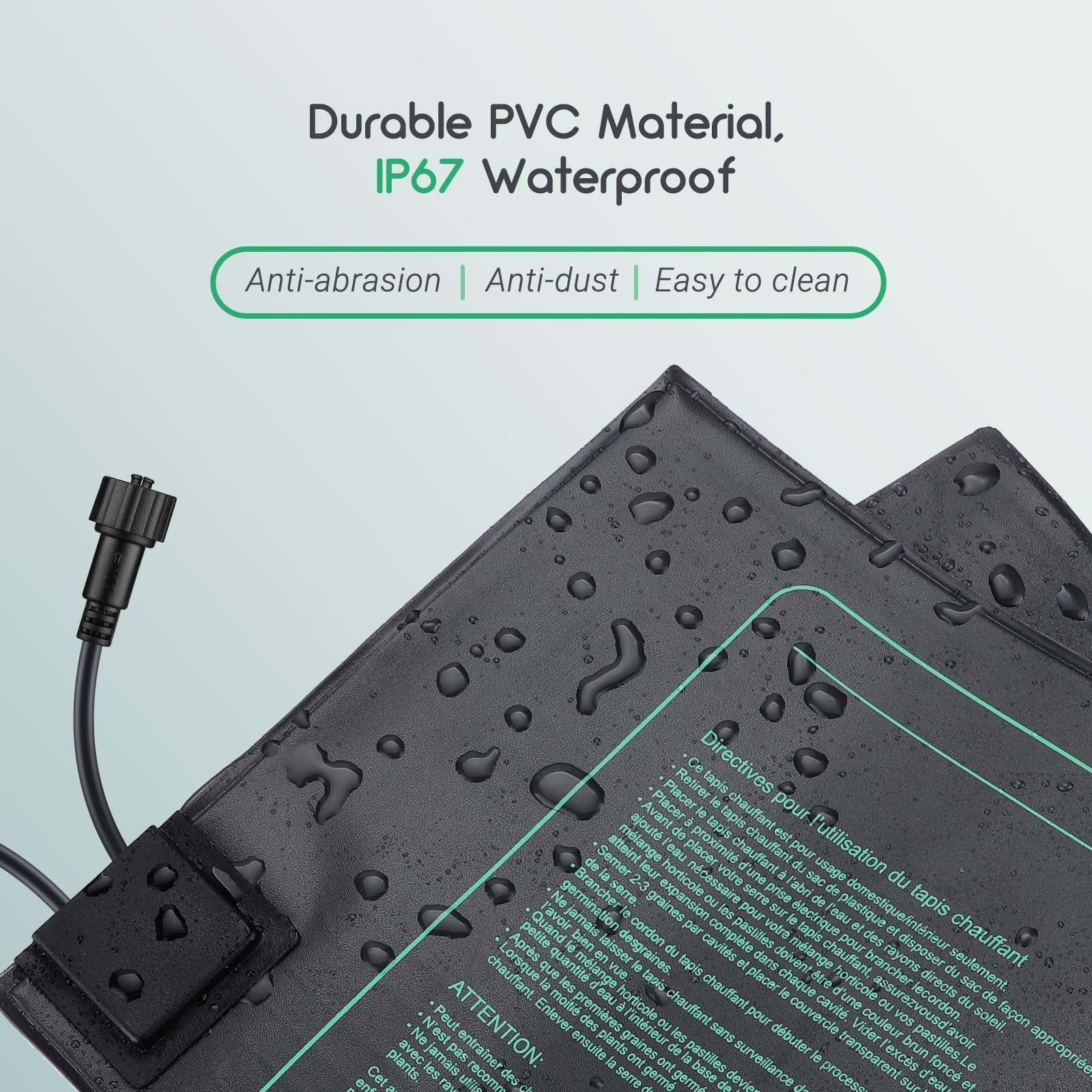LUXBIRD mats on vertical shelf demonstrating space-saving multi-level propagation