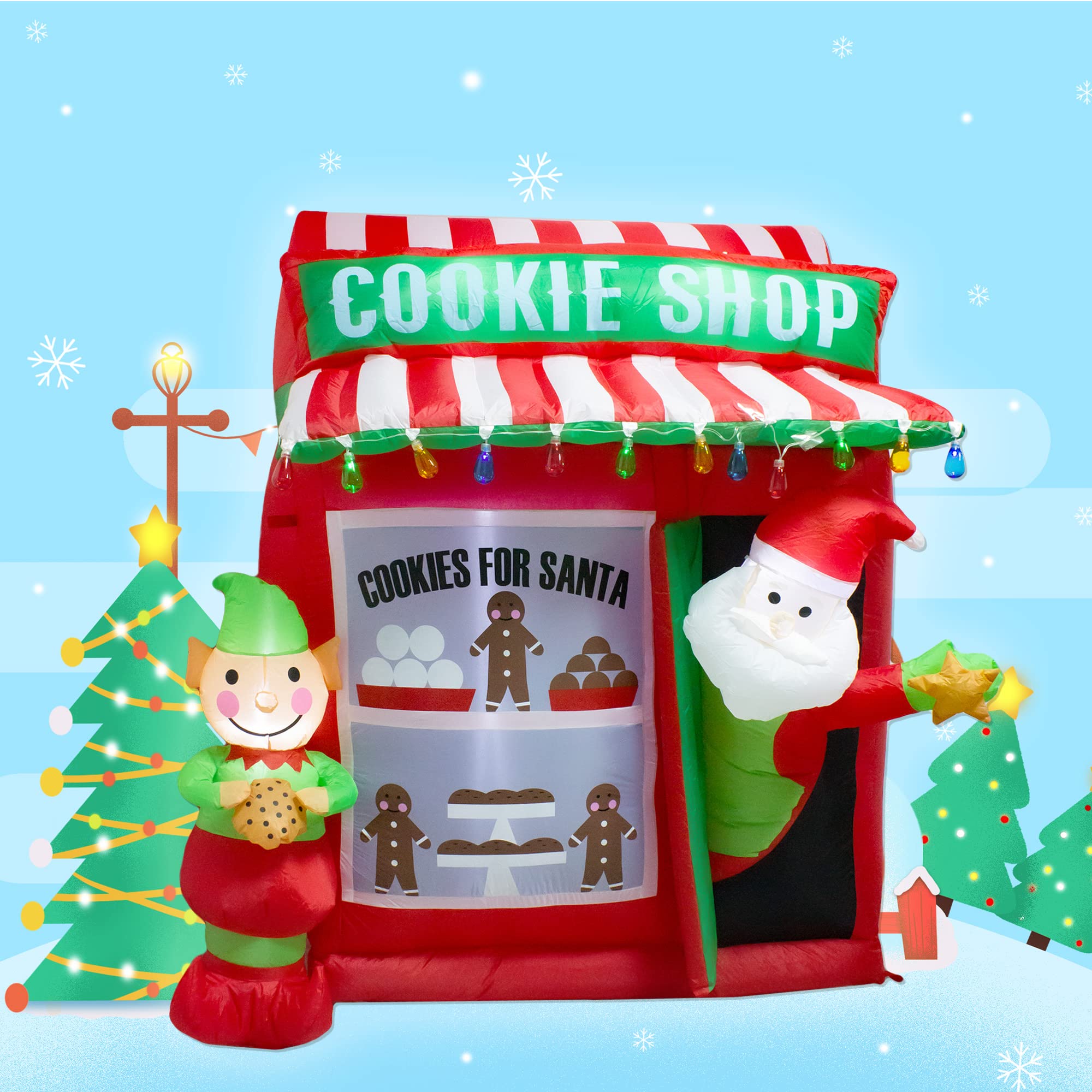 luxfcup Santa and elf characters detailed close-up for festive charm