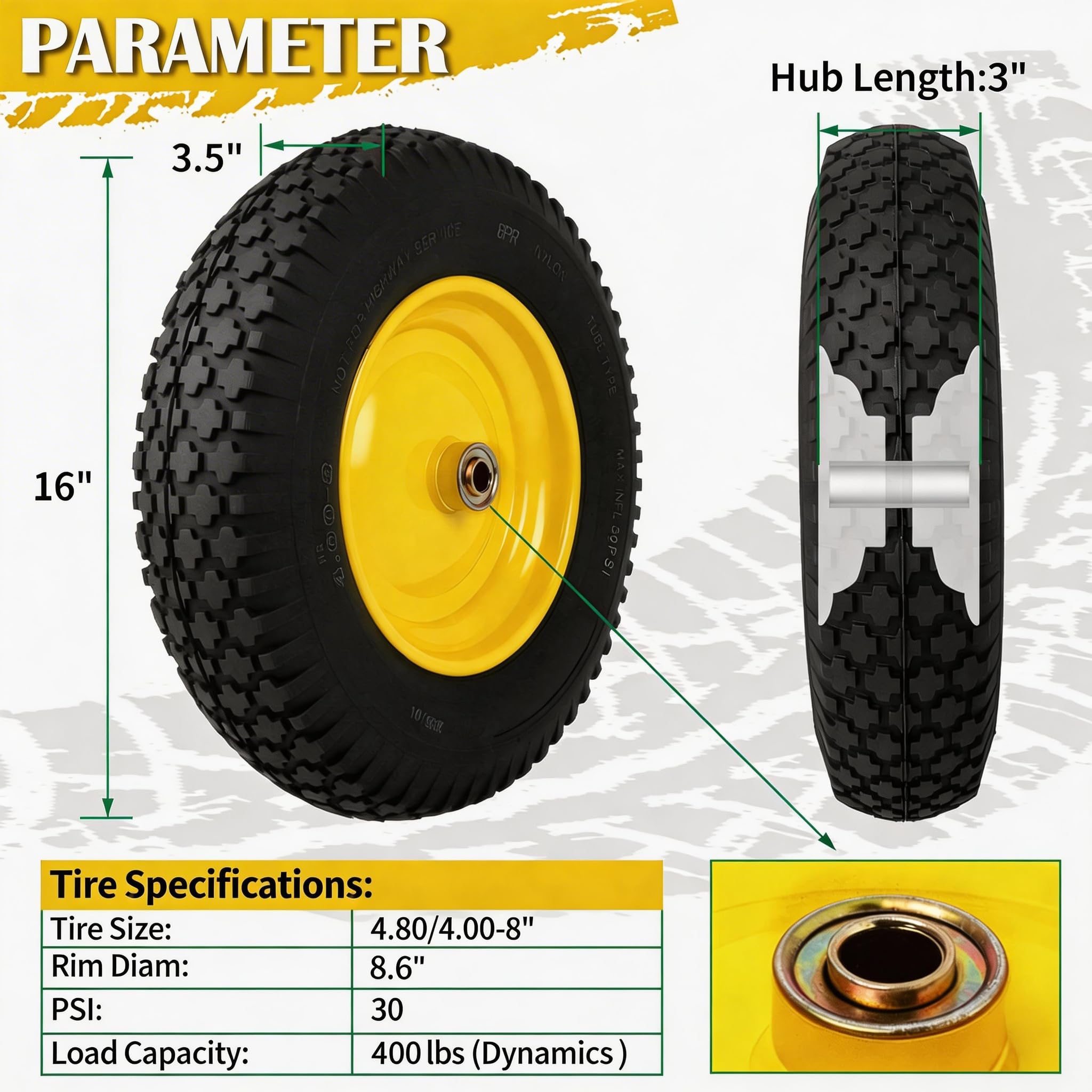 luxlead adjustable hub and nylon spacers showing versatile axle fitment benefit