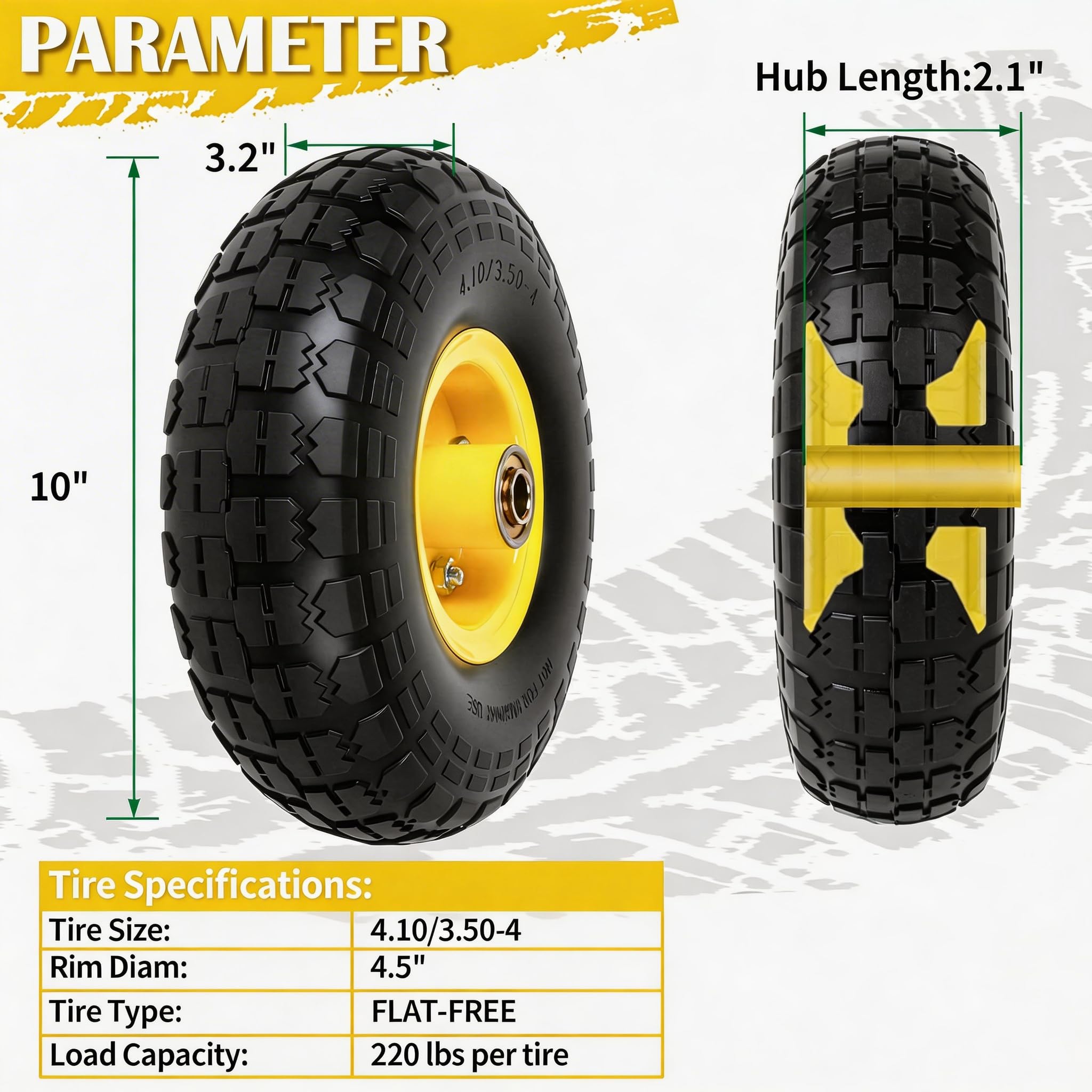 luxlead view of 5/8" axle hole and 2.1" hub showing easy fit advantage