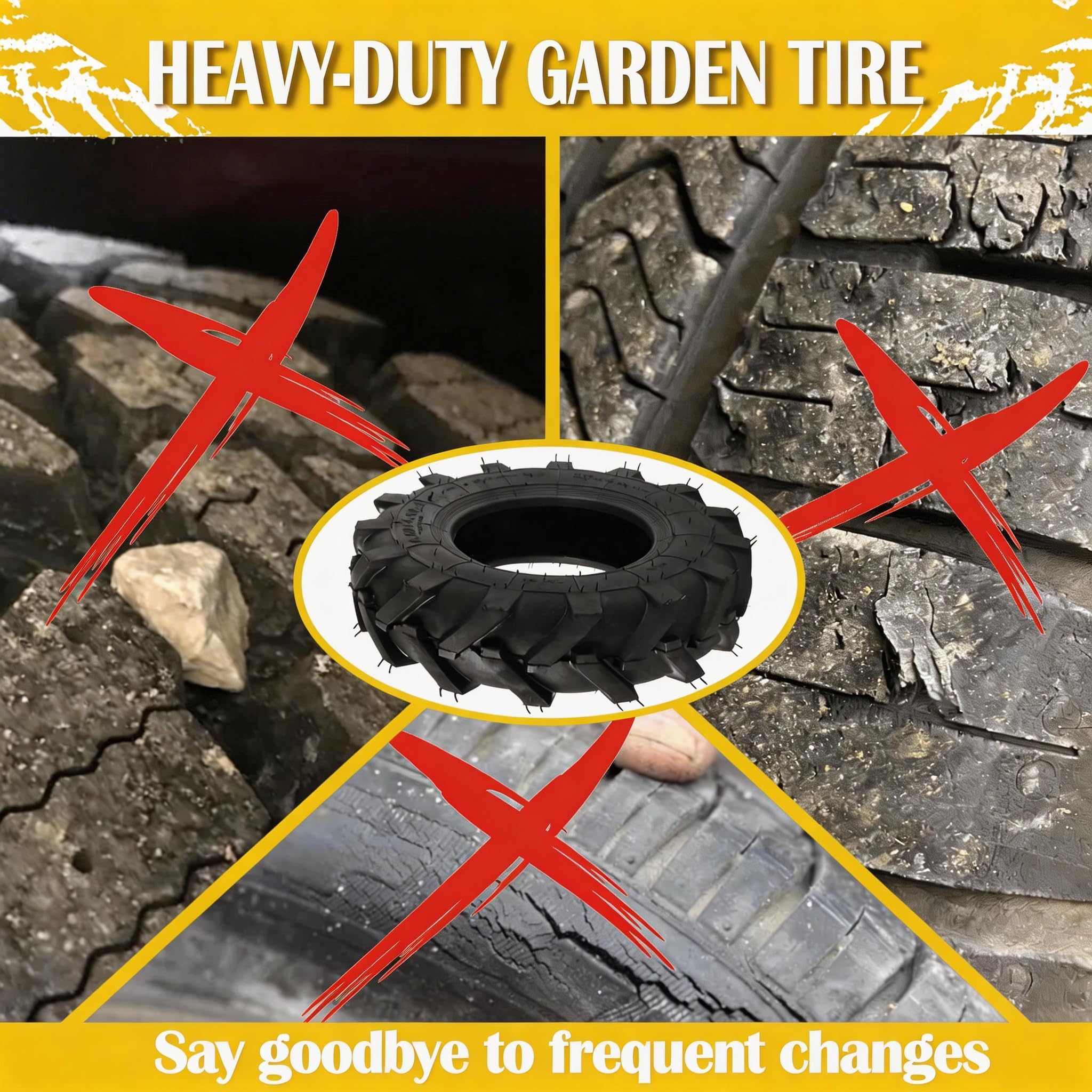 luxlead close-up of deep tread and reinforced sidewall for puncture resistance
