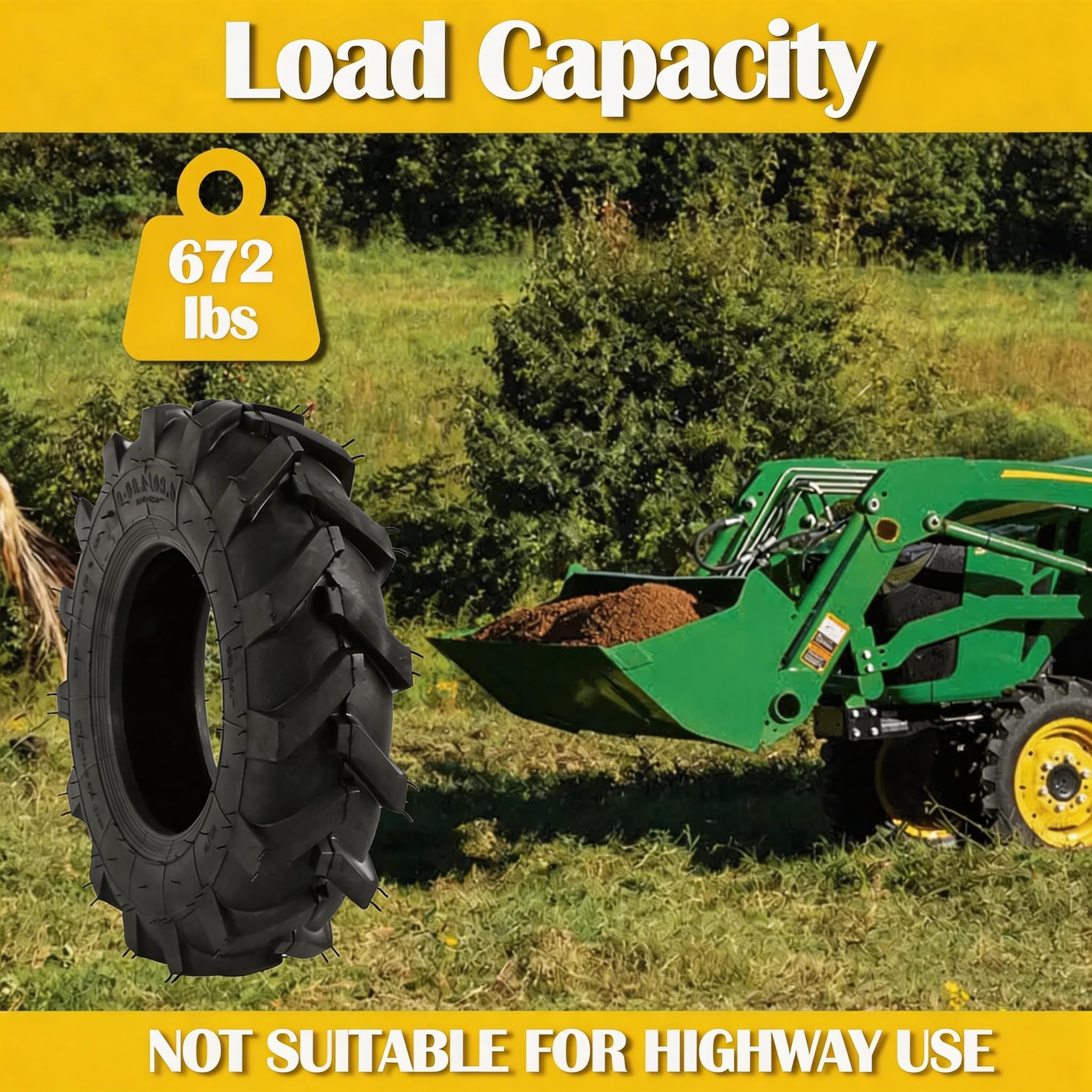 luxlead tire installed on a lawn mower improving grip and turf protection