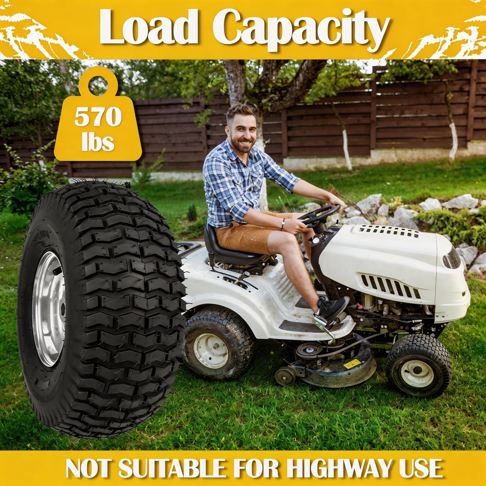 luxlead wheel installed on a riding mower demonstrating quick replacement