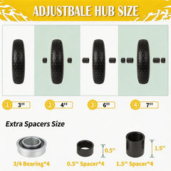 luxlead side profile of assembled wheel demonstrating width and stable footprint