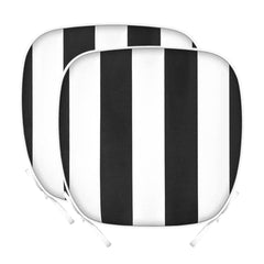 Luxmino front view showing black white striped cushion for stylish outdoor seating
