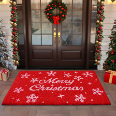 LuxUrux front porch wide view showing large festive welcome