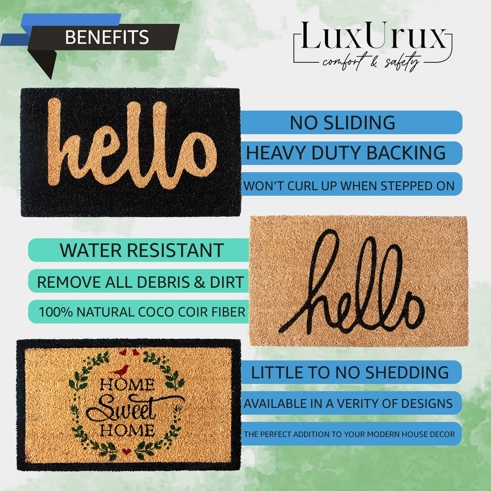 LuxUrux mat on a covered porch demonstrating outdoor use benefit