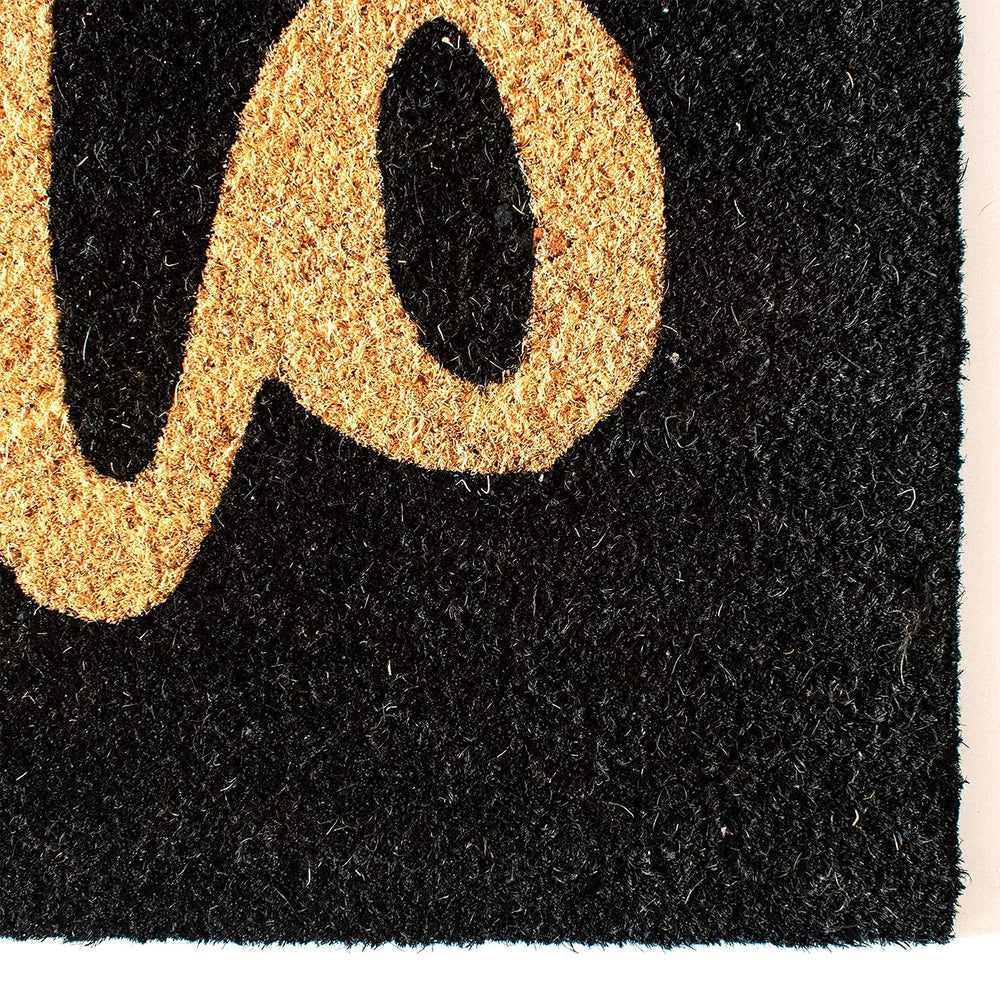 LuxUrux angled view highlighting coir texture and welcoming look