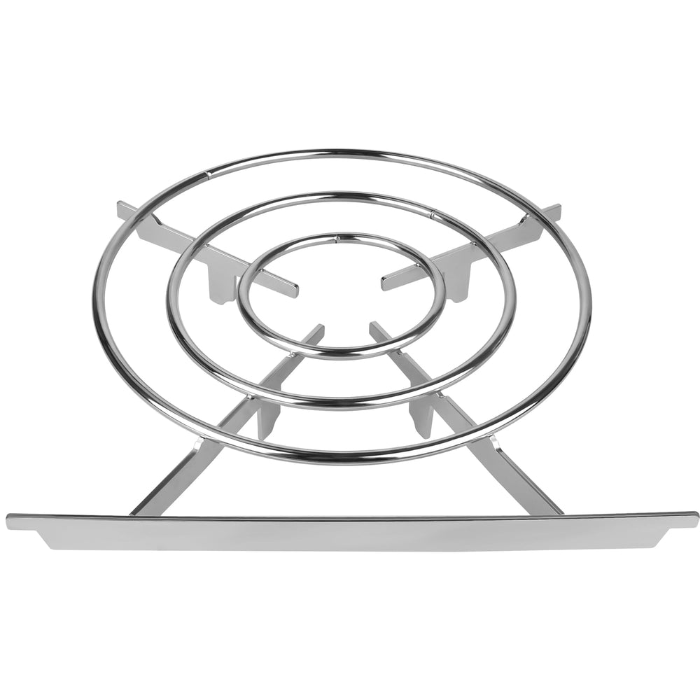 LVACODV front view steel grate showing sturdy design and stable pan support