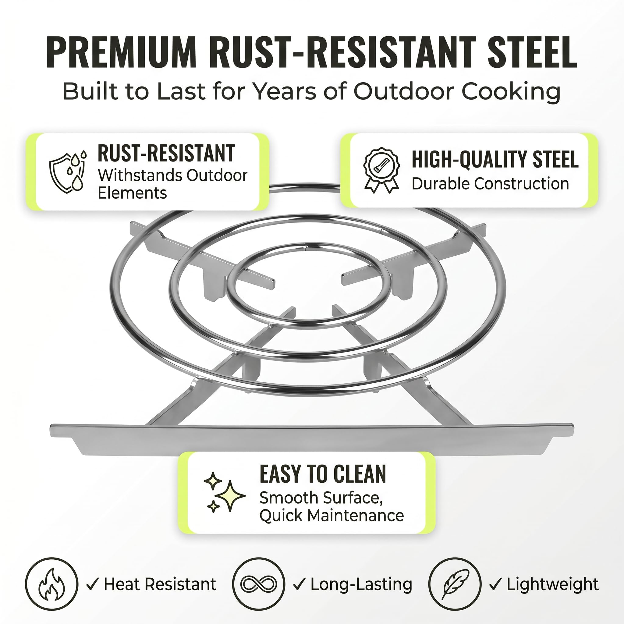 LVACODV supporting a 12-inch skillet delivering even heat and no wobble