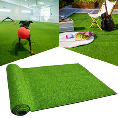LVBAO front view of 3x10 ft runner showing realistic green lawn appearance and curb appeal