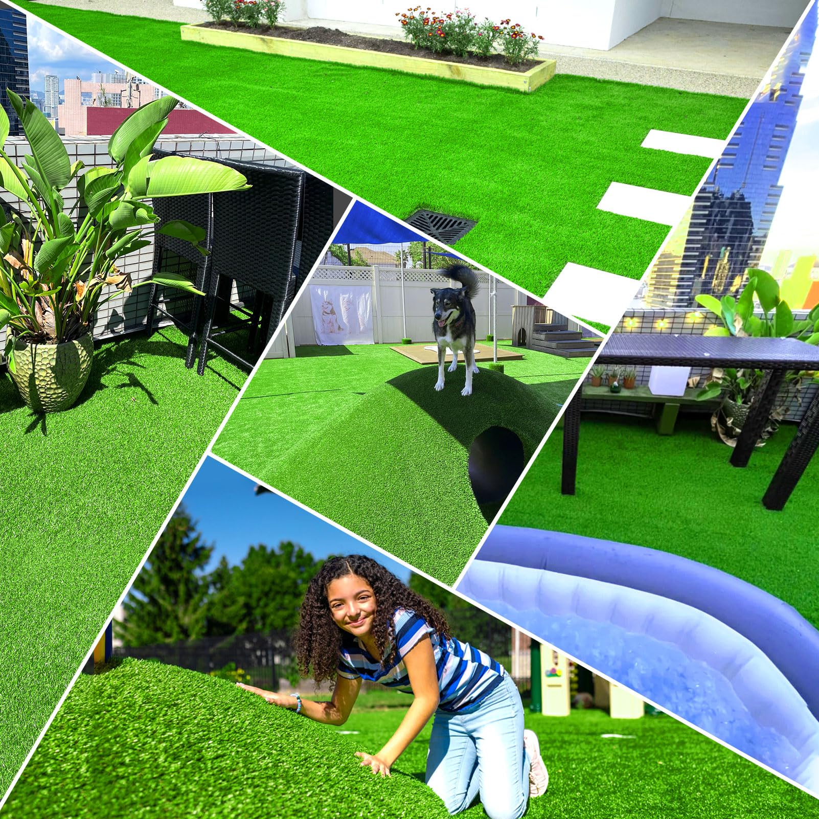 LVBAO turf roll beside shoe showing 4x13 ft scale and easy placement benefit