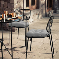 LVTXIII tied cushion attached to wicker showing secure fit and anti-slip benefit