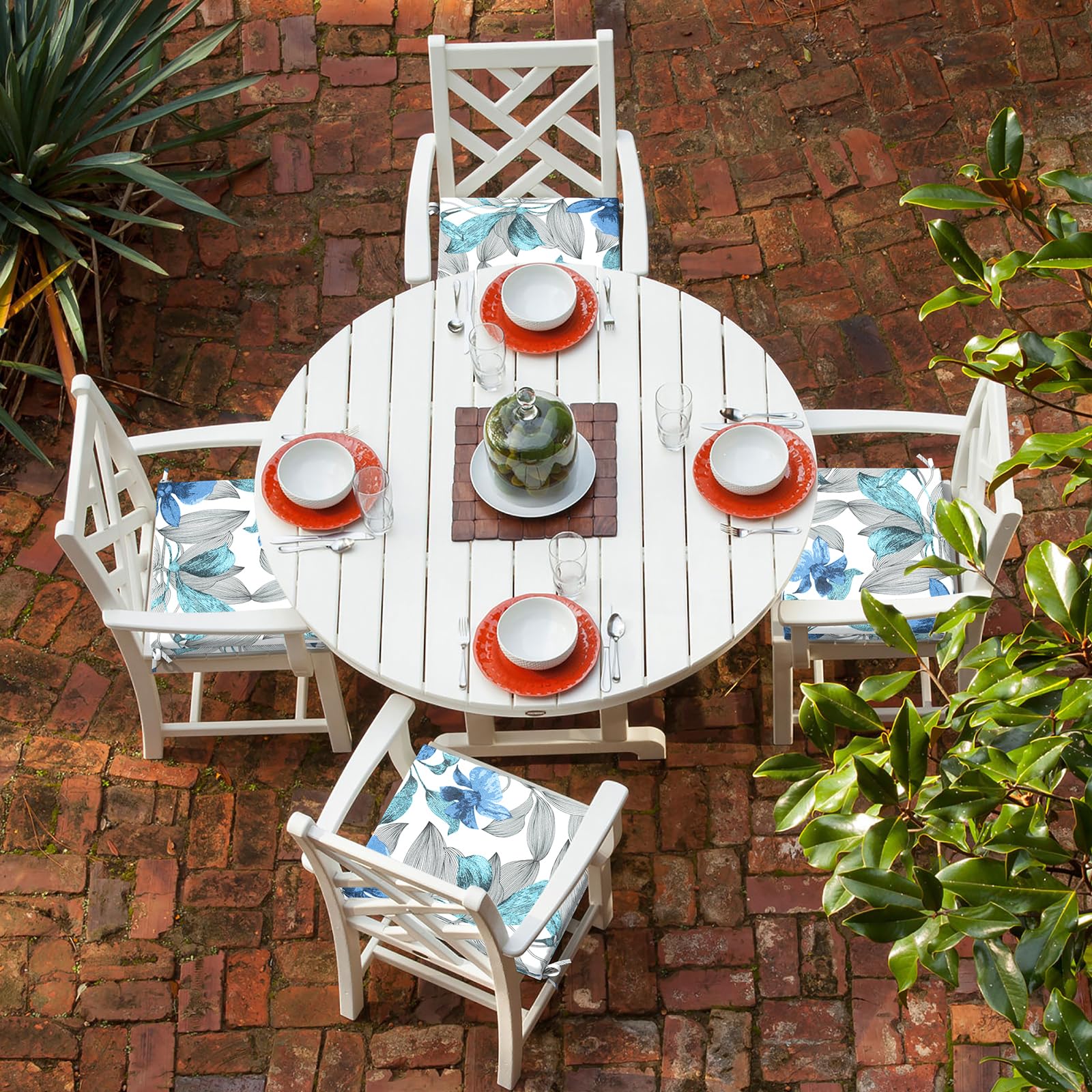 LVTXIII cushion on patio chair illustrating enhanced seating comfort outdoors