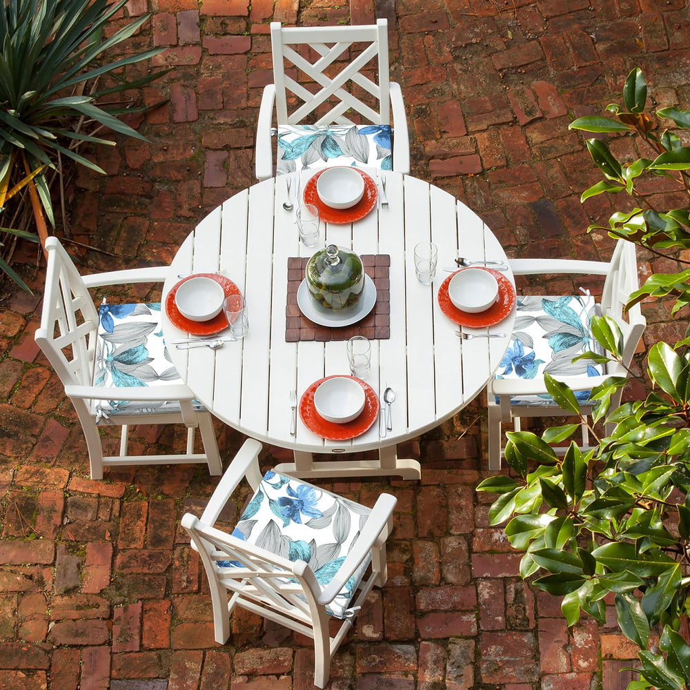 LVTXIII cushion on patio chair illustrating enhanced seating comfort outdoors