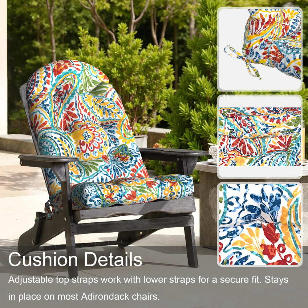 LVTXIII cushion on patio chair in use demonstrating outdoor comfort and style