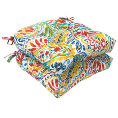 LVTXIII front view of two paisley cushions showing style and comfort