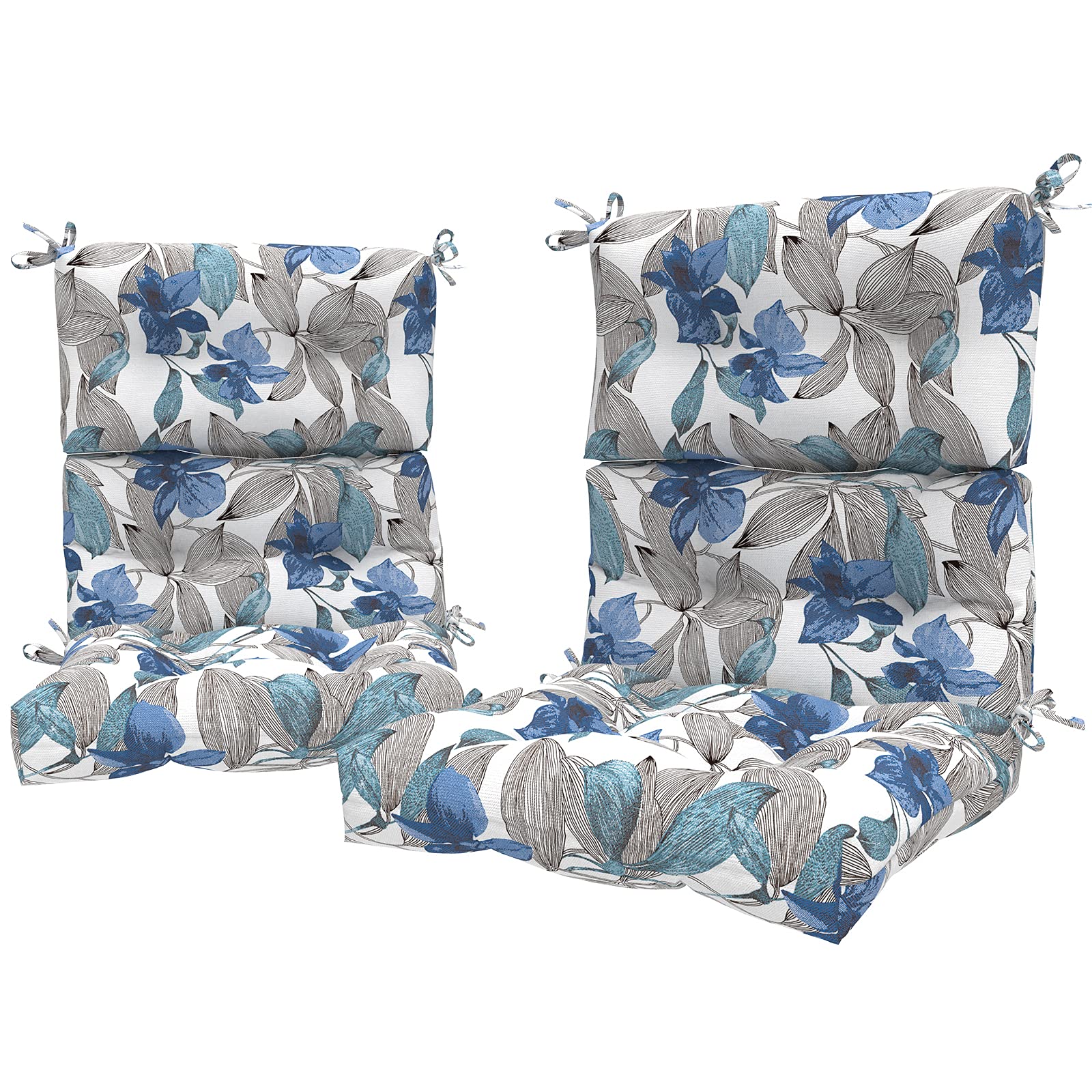 LVTXIII front view of both cushions showing matching Clemens Noir Blue and comfort