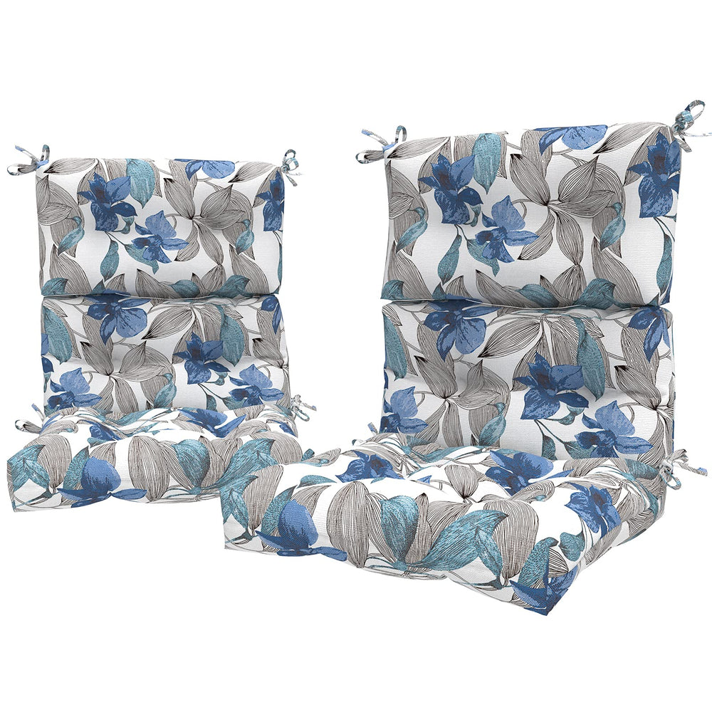 LVTXIII front view of both cushions showing matching Clemens Noir Blue and comfort