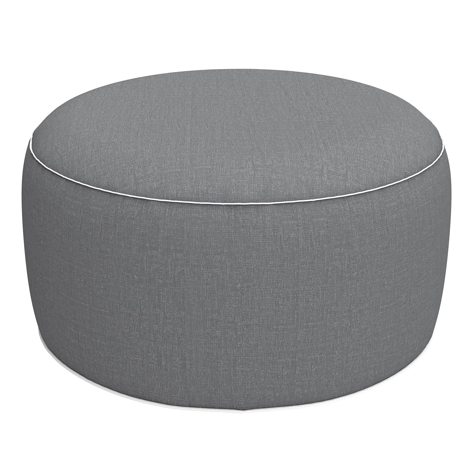LVTXIII front view of inflated ottoman showing stable footrest benefit
