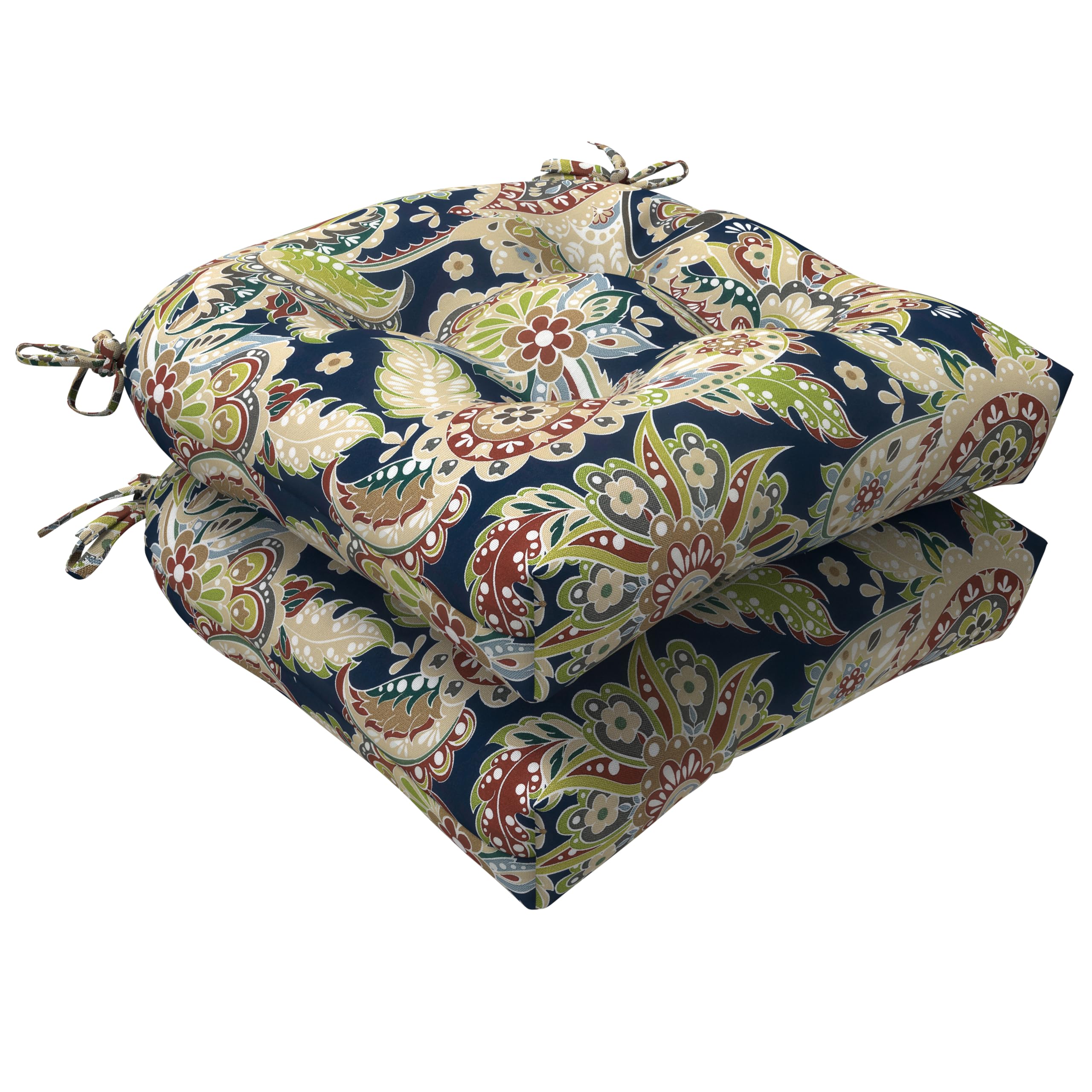 LVTXIII front view of both paisley cushions showing decorative pattern and comfort