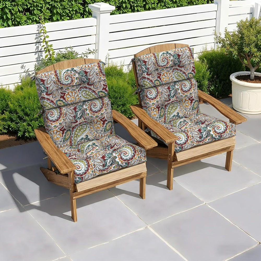 LVTXIII cushion in use on rocking chair enhancing patio relaxation