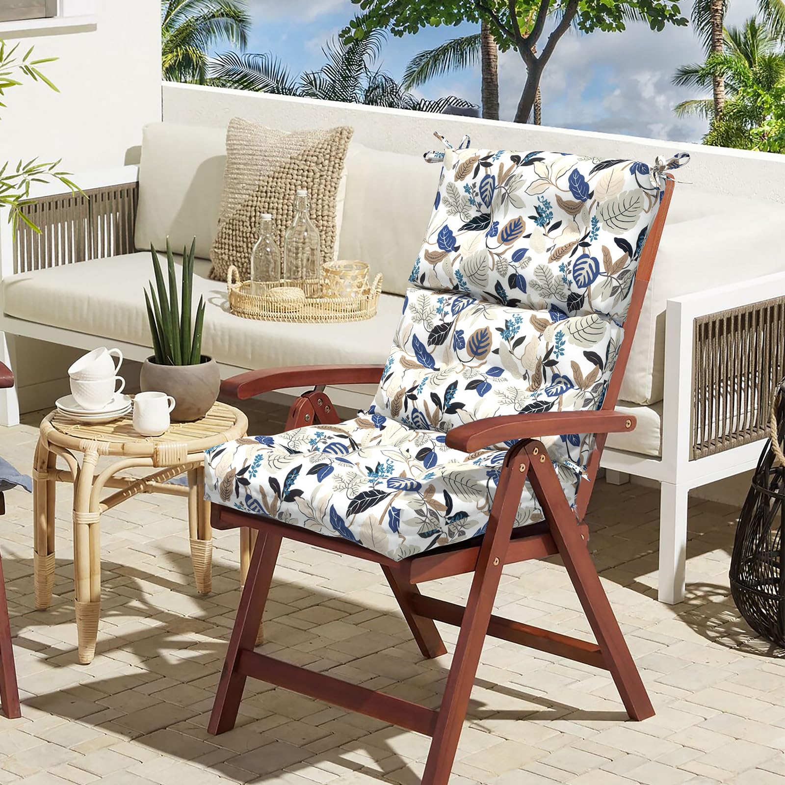 LVTXIII cushion on rocking chair in use showing secure non-slip comfort