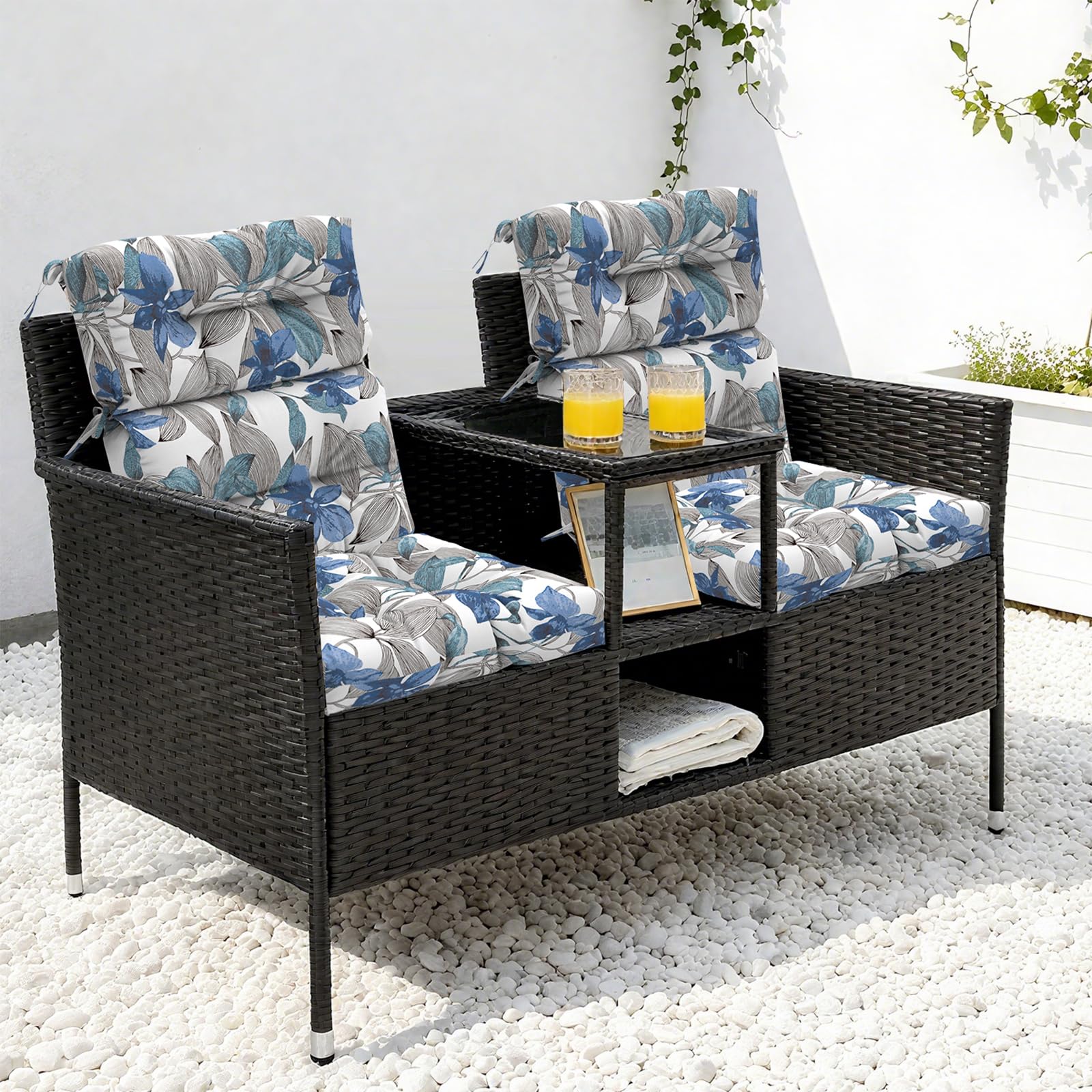 LVTXIII cushions installed on a wooden rocking chair for instant comfort