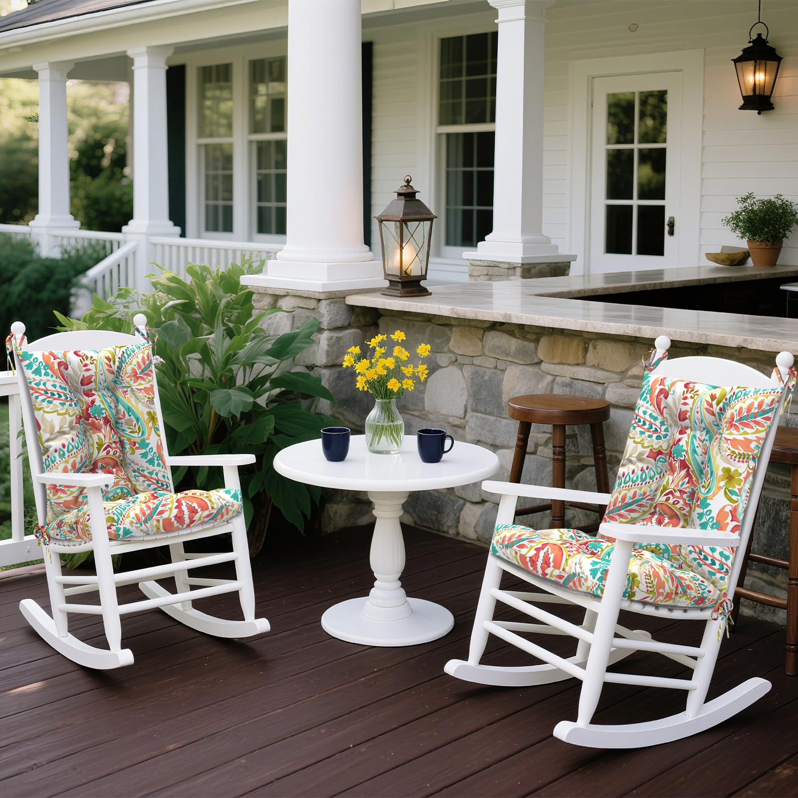 LVTXIII lifestyle balcony setting demonstrating colorful decor and relaxed seating