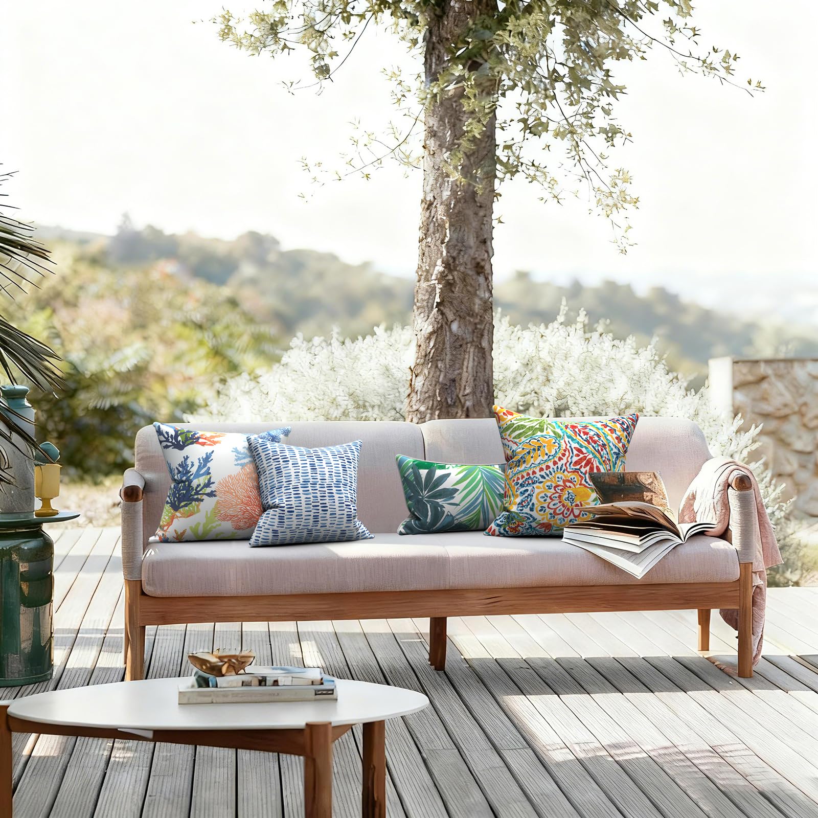 LVTXIII as decorative sofa cushions improving living room comfort and look