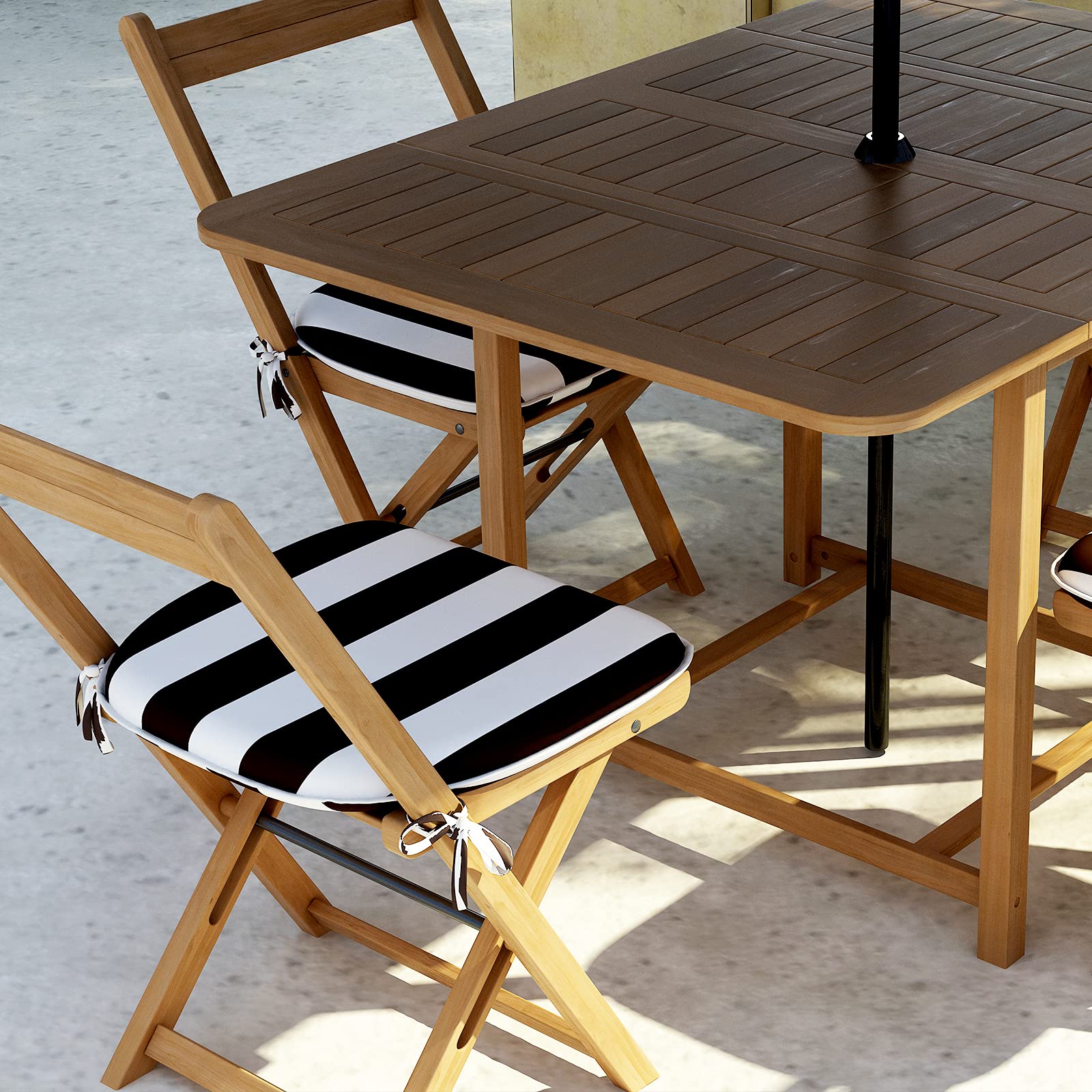 LVTXIII cushions next to ruler illustrating D16 x W17 inch size