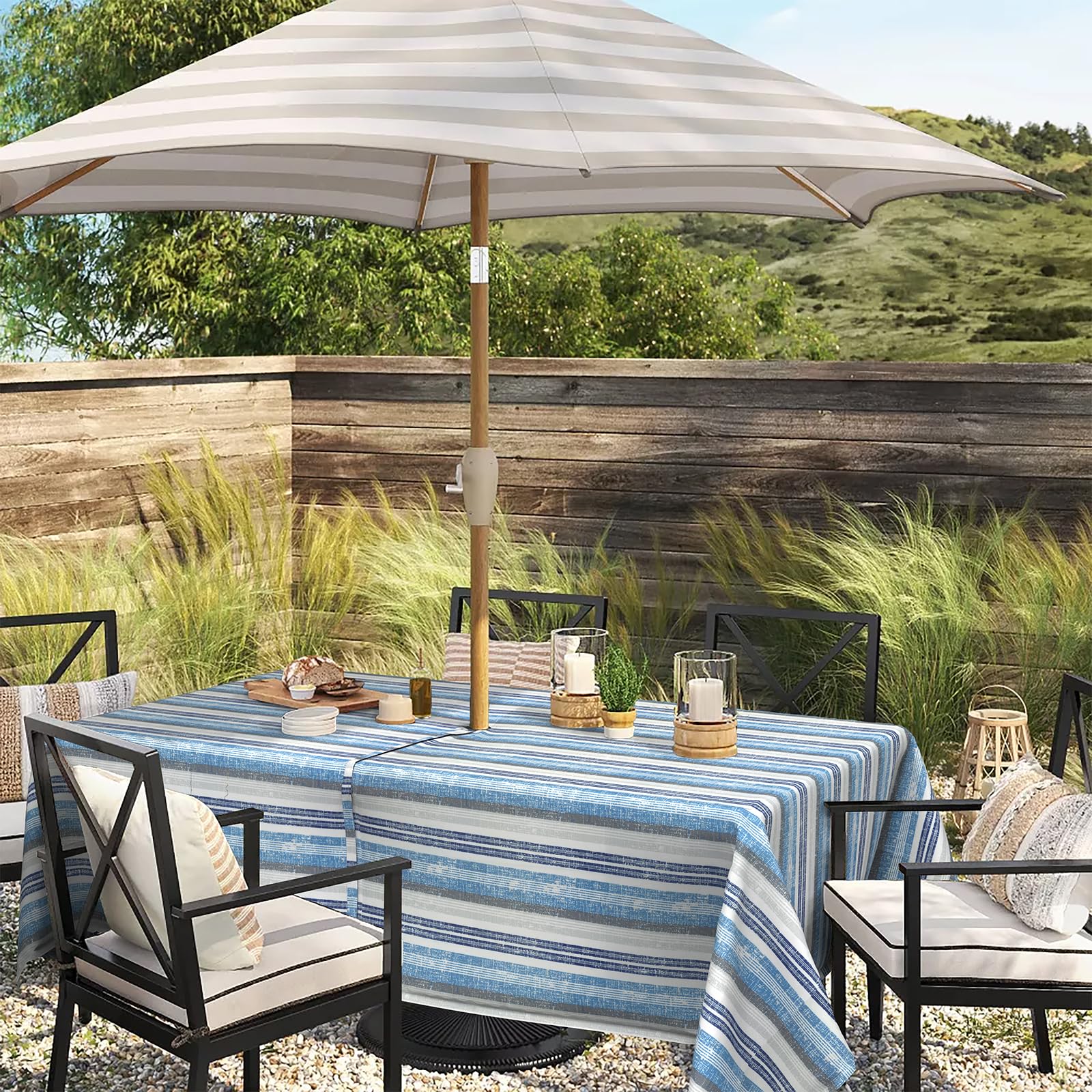 LVTXIII tablecloth folded compactly for storage and travel convenience