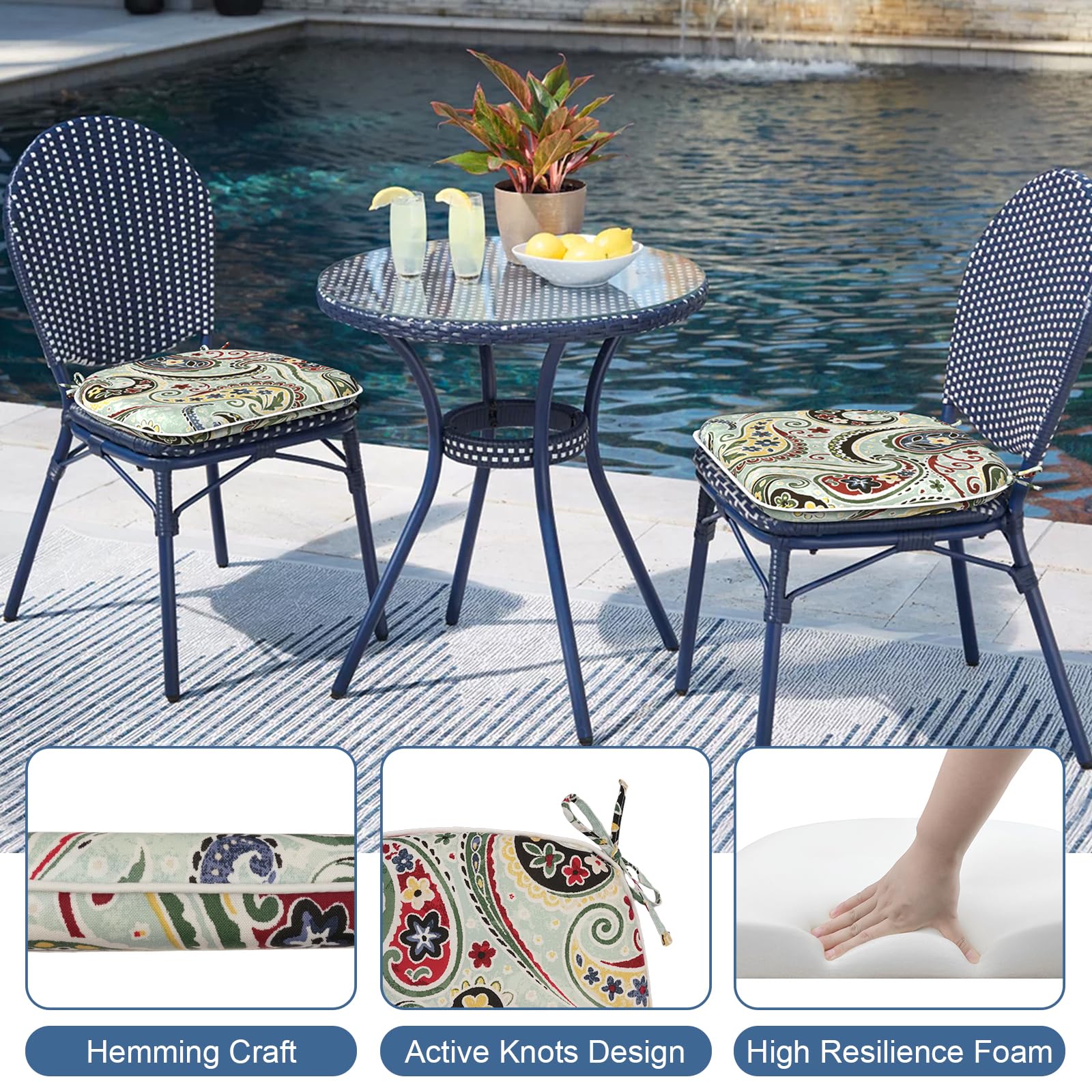 LVTXIII ties and non-slip backing detail for secure anti-slip benefit