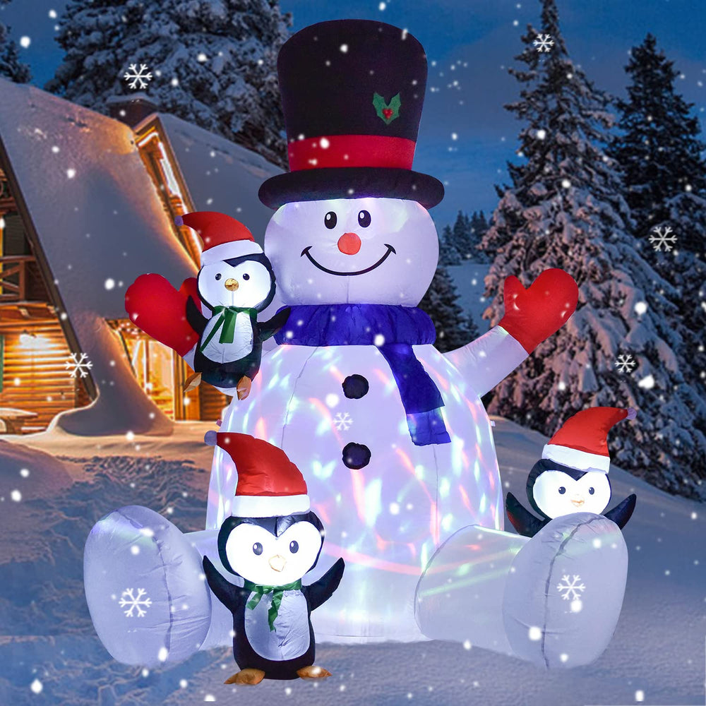 Lvydec staked in yard at night creating a bright holiday focal point