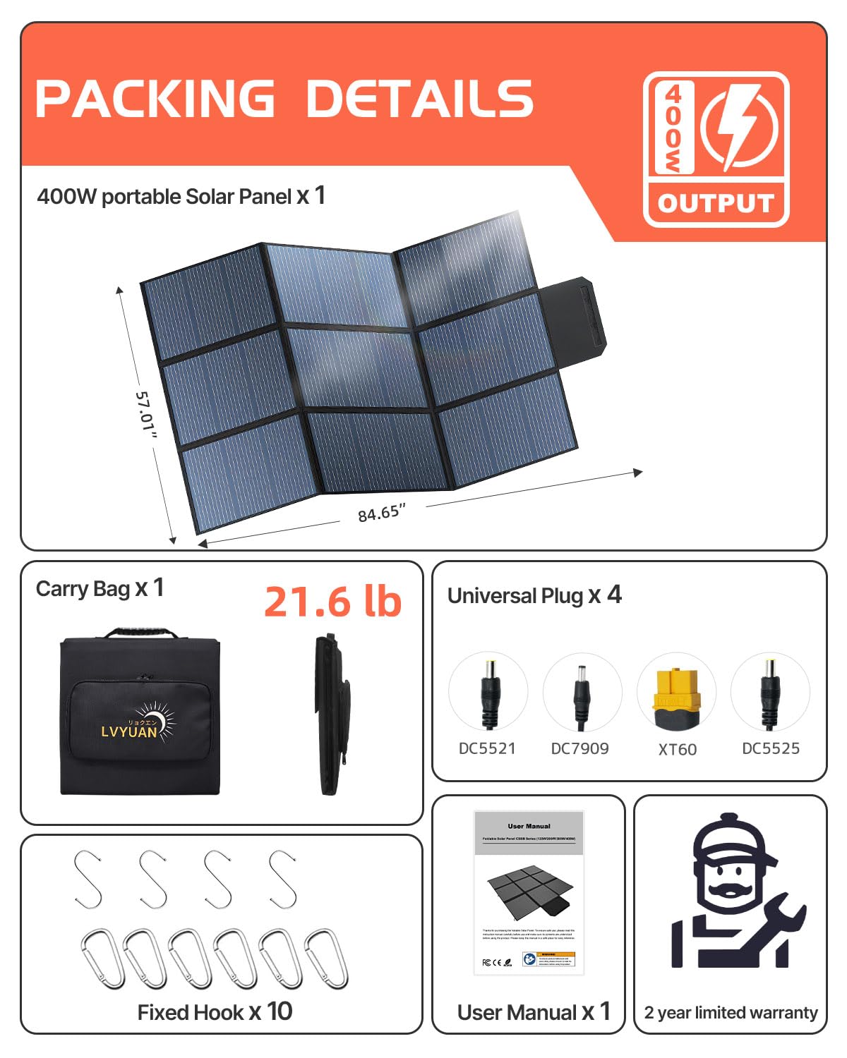 LVYUAN clipped to backpack demonstrating hands-free charging while hiking benefit
