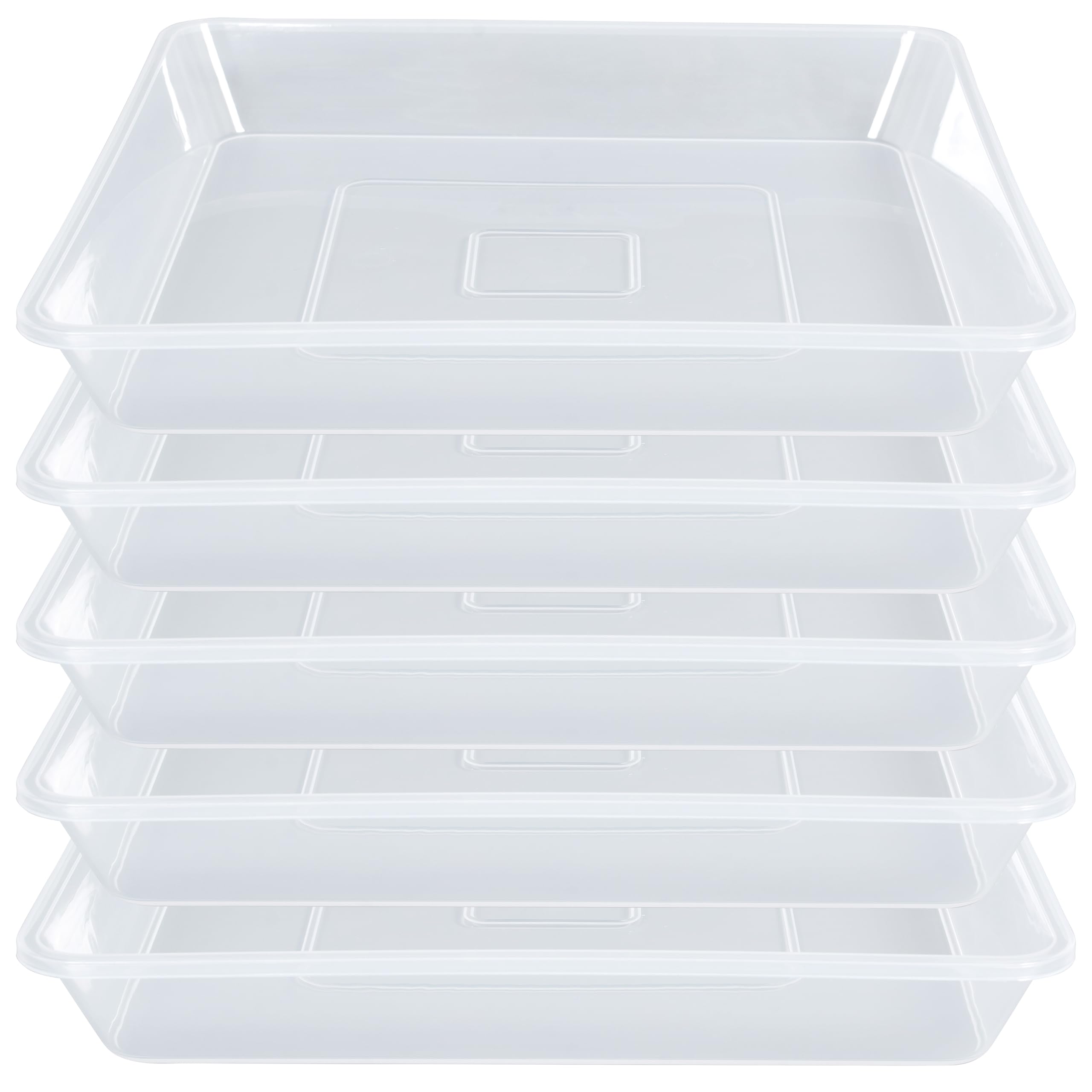 LWALRS front view of clear square saucer showing shape and size protective benefit