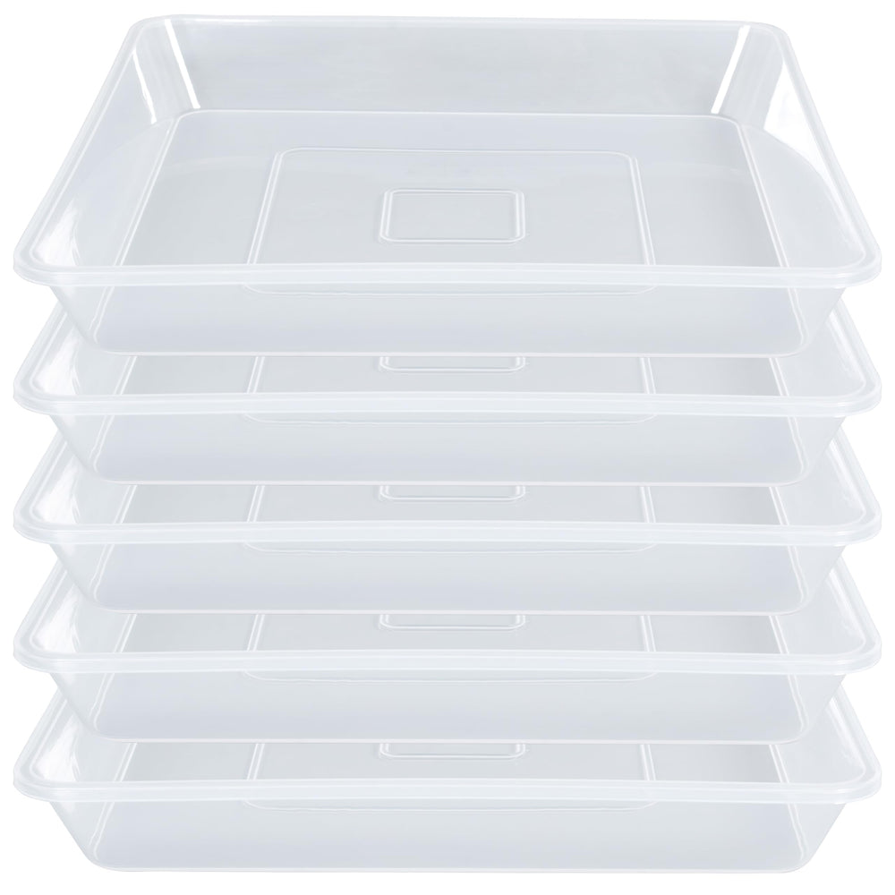 LWALRS front view of clear square saucer showing shape and size protective benefit