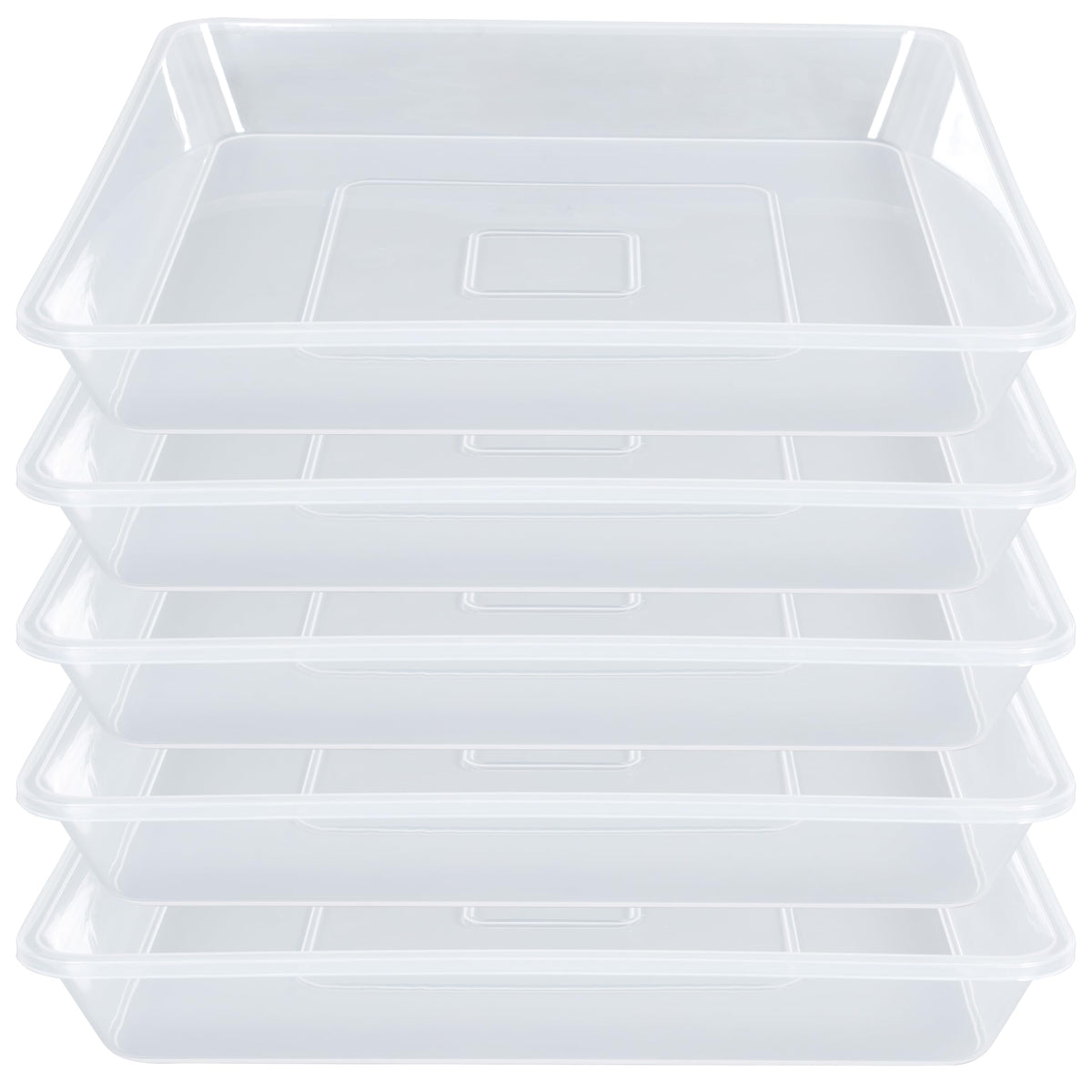 LWALRS front view of clear square saucer showing shape and size protective benefit