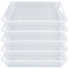 LWALRS front view of clear square saucer showing shape and size protective benefit