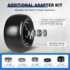 Lwlaboc bushing and spacer kit laid out for quick axle adaptation benefit