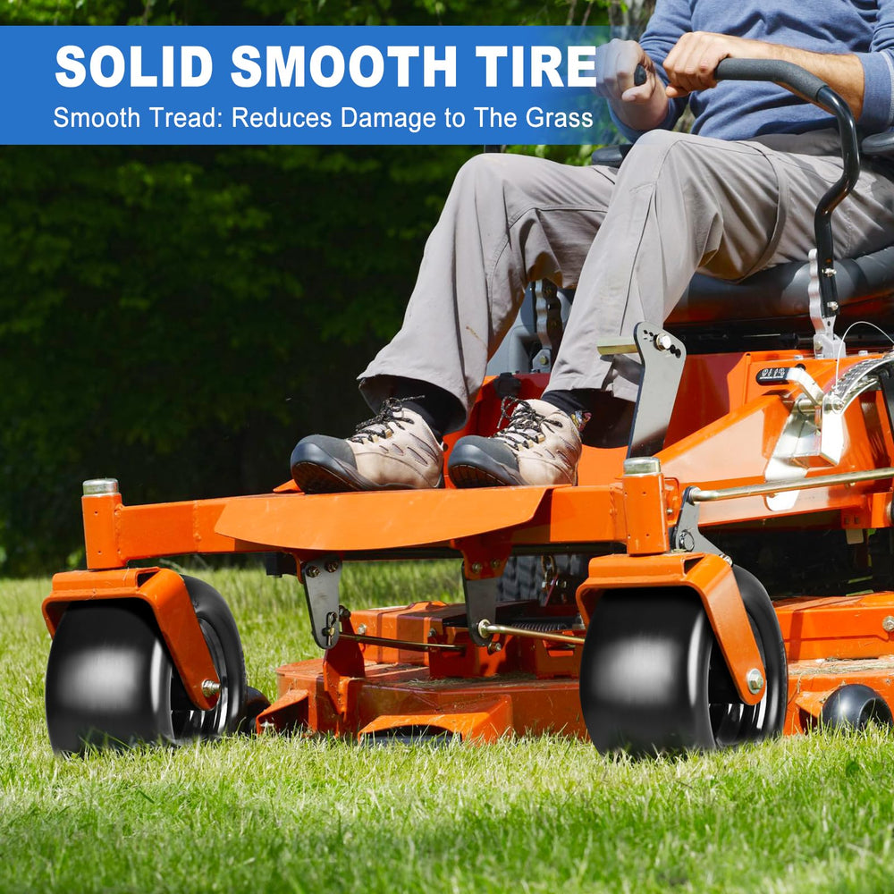 Lwlaboc wheel on yard cart in garden showing durability and low maintenance benefit