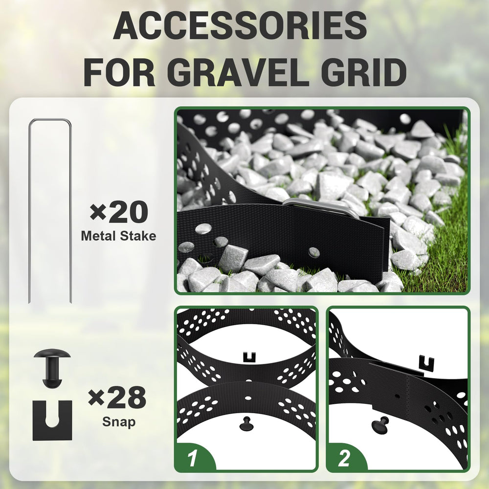 LXVOOEE landscape staples and clips kit demonstrating secure edge fastening