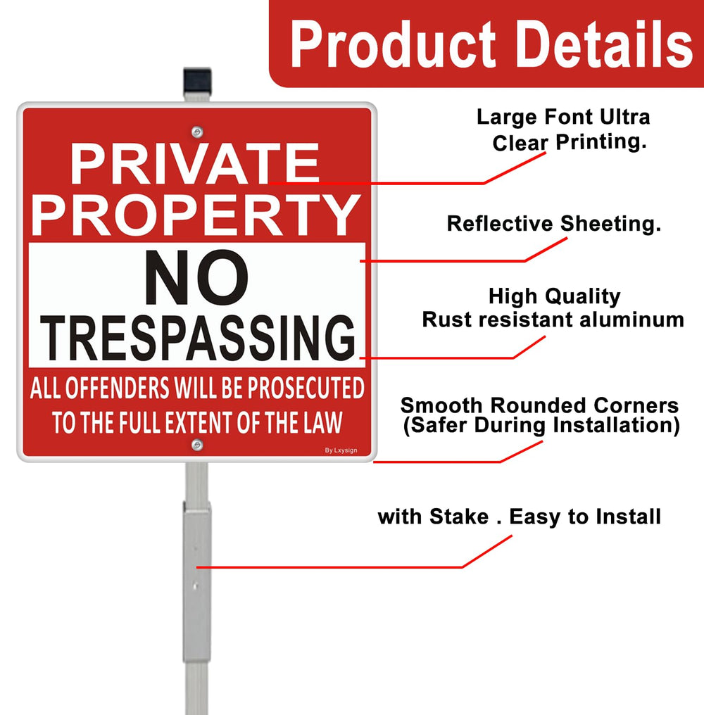 Lxysign installed in front yard demonstrating deterrent and curb appeal